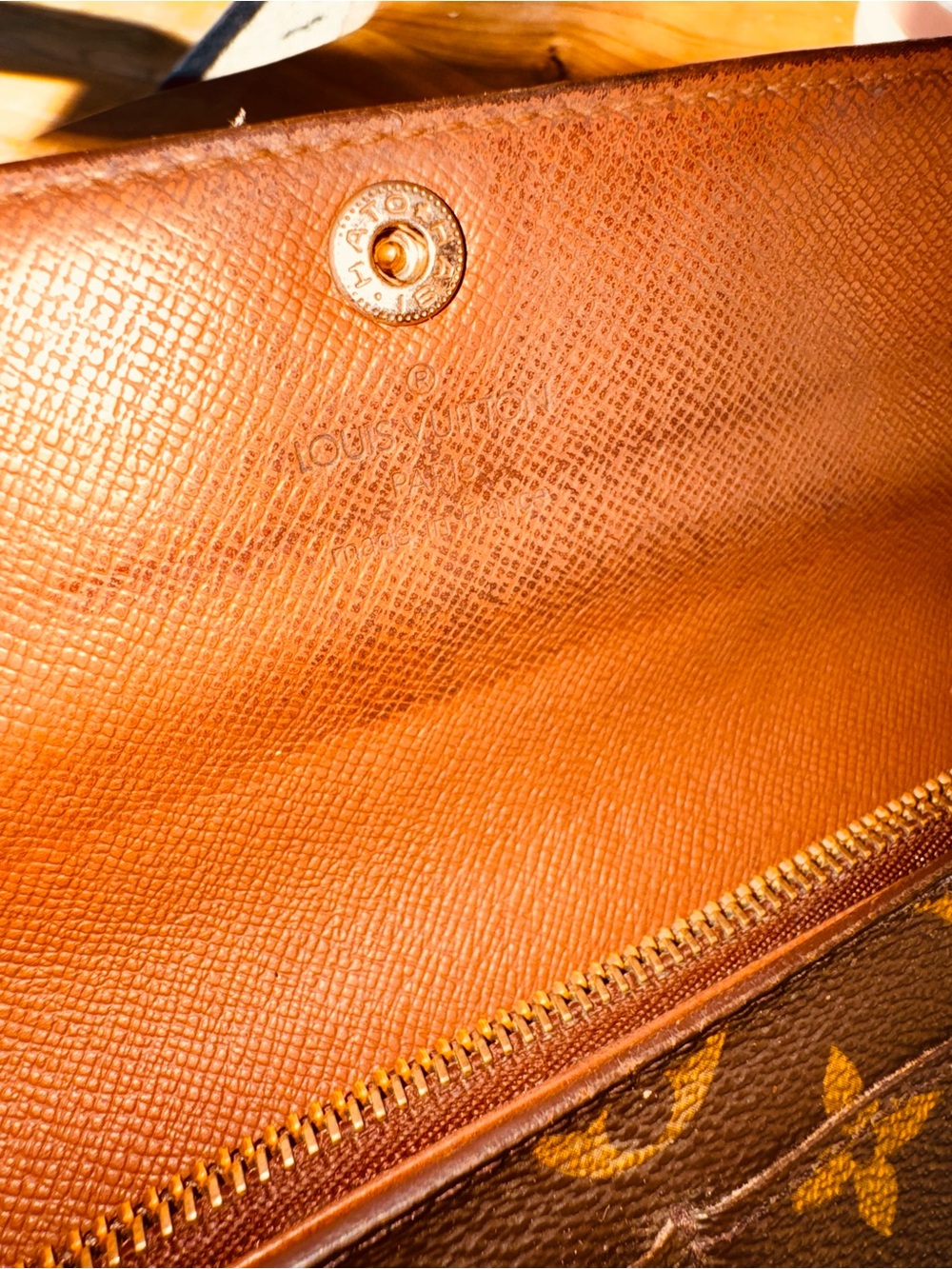 Louis Vuitton vintage Sarah monogram long wallet converted Crossbody 1999 - Picture 12 of 15